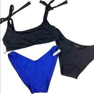 UNIKA BIKINI SET 2 bottoms 1 top MIX AND MATCH NWT